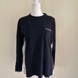 Smartwool Sweater Base Layer Women Black Gray Shadow Pine Pocket Nylon Wool M